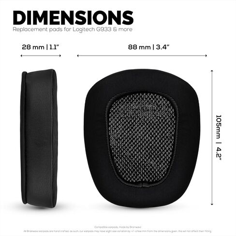 Hybrid Earpads for Logitech G933 G35 G930 G933S G935 G633 G633S G635 G533 G430 Headsets, & More. Cooling Gel Gaming Cushions with Super Soft Fabric & Thick Memory Foam, Additional Comfort By Brainwavz in Kuwait