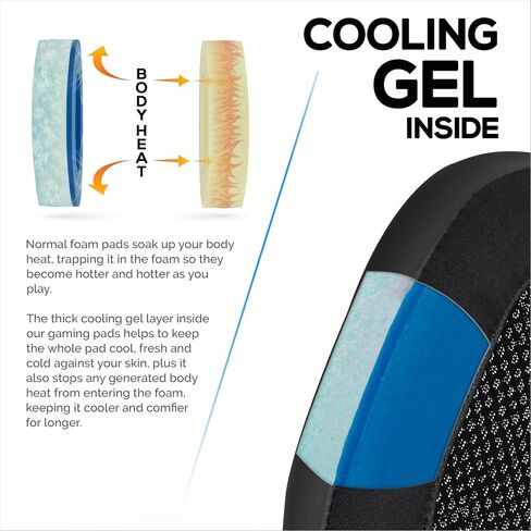 Hybrid Earpads for Logitech G933 G35 G930 G933S G935 G633 G633S G635 G533 G430 Headsets, & More. Cooling Gel Gaming Cushions with Super Soft Fabric & Thick Memory Foam, Additional Comfort By Brainwavz in Kuwait