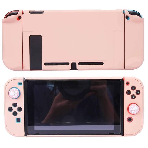 Dockable Case for Nintendo Switch - COMCOOL 3 in 1 Protective Cover Case for Nintendo Switch and Joy-Con Controller with Screen Protector and Thumb grips - Pink in Kuwait