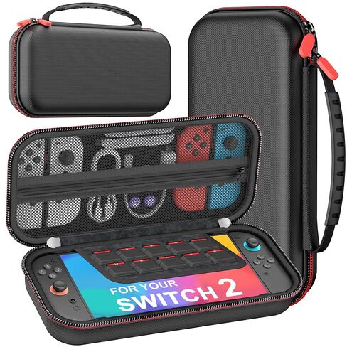 AIfasterfly Switch Carrying Case for Nintendo Switch 2 (2025)/Switch/OLED, Travel Carrying Case Hard Shell Protective for Nintendo Switch 2 Accessories,10 Game Card Slots, for Travel and Storage in Kuwait
