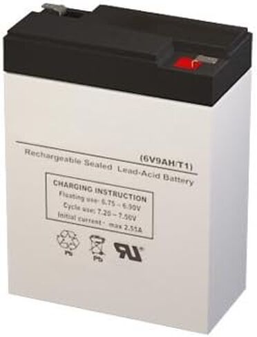 P4C2H1 6 Volt 9 AmpH SLA Replacement Battery with F1 Terminal in Kuwait