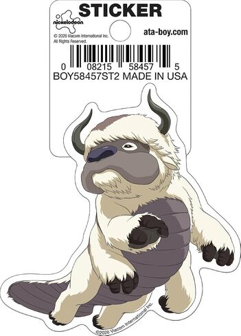 Ata-Boy Avatar the Last Airbender Appa Looking Up Die Cut 3 Inch Vinyl Sticker in Kuwait