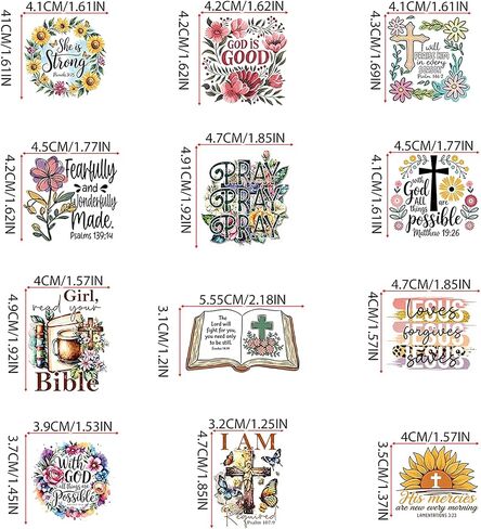 54PCS Christian Faith Stickers | Bible Verse & Inspiration Quotes | Waterproof Scrapbook Stickers for Prayer Boards, Vision Board, Journaling, Phonecase,Notebook,Water Bottle... in Kuwait