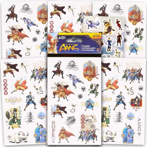 Avatar the Last Airbender Stickers Bundle - 8 Sheets ATLA Party Favors Kids in Kuwait