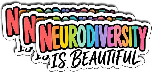 (3Pcs) Neurodiversity is Beautiful Stickers 3 Inch Autism Acceptance Rainbow Vinyl Decals for Water Bottles Laptops Tumblers Notebooks Phone Cases and Classrooms in Kuwait