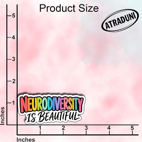 (3Pcs) Neurodiversity is Beautiful Stickers 3 Inch Autism Acceptance Rainbow Vinyl Decals for Water Bottles Laptops Tumblers Notebooks Phone Cases and Classrooms in Kuwait