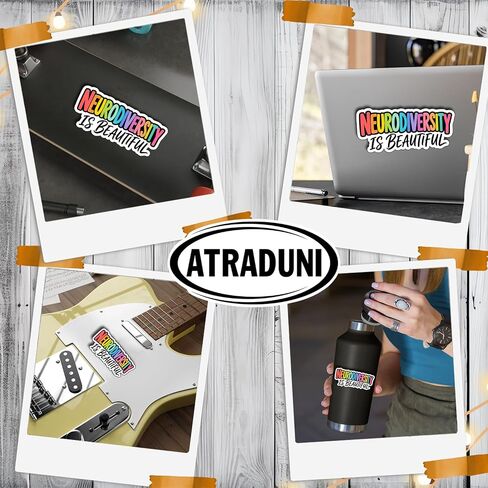 (3Pcs) Neurodiversity is Beautiful Stickers 3 Inch Autism Acceptance Rainbow Vinyl Decals for Water Bottles Laptops Tumblers Notebooks Phone Cases and Classrooms in Kuwait