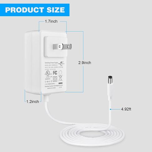 iNextStation 12V 3A Power Adapter Supply AC100-240V for LED Strip Lights in Kuwait