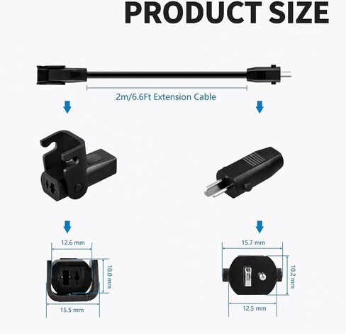 New 6FT 2-Prong Extension Power Cord Cable Lead Compatible with Okin Refined-R Mod JLDQ-11 24V 50W Motor Lift in Kuwait