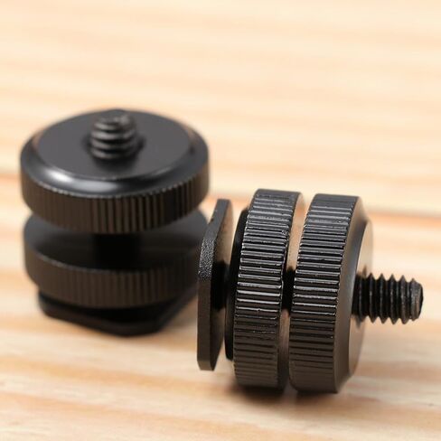 3 Pcs Hot Shoe Adapter for 1/4 Inch Screw Receptacle Aluminum Alloy in Kuwait