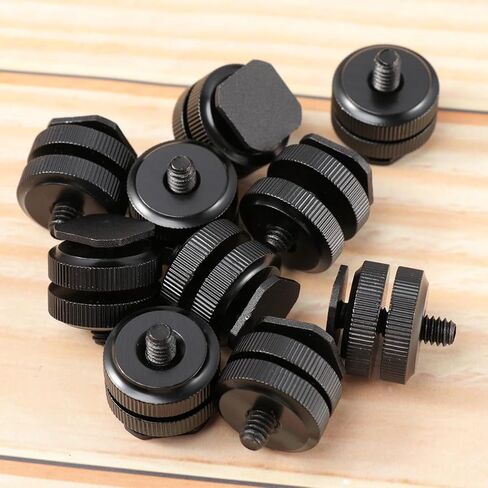 3 Pcs Hot Shoe Adapter for 1/4 Inch Screw Receptacle Aluminum Alloy in Kuwait