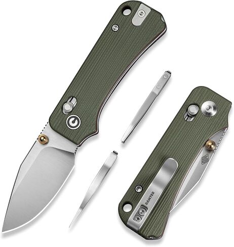 CIVIVI Small EDC Pocket Knife, 2.34" 14C28N Blade, Crossbar Lock C24074-1 in Kuwait