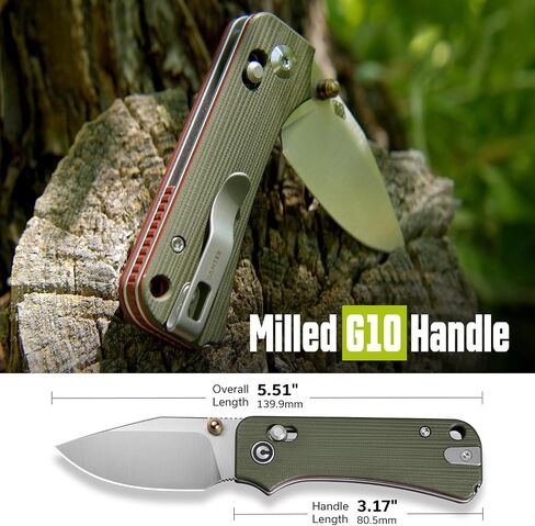 CIVIVI Small EDC Pocket Knife, 2.34" 14C28N Blade, Crossbar Lock C24074-1 in Kuwait