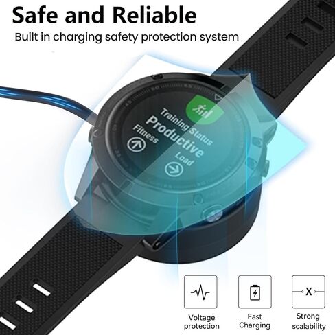 E ECSEM Compatible for Garmin Forerunner 70/ Forerunner 170 170 Music Watch Charger, 3.3FT Replacement USB-C Fast Charging Dock Stand in Kuwait