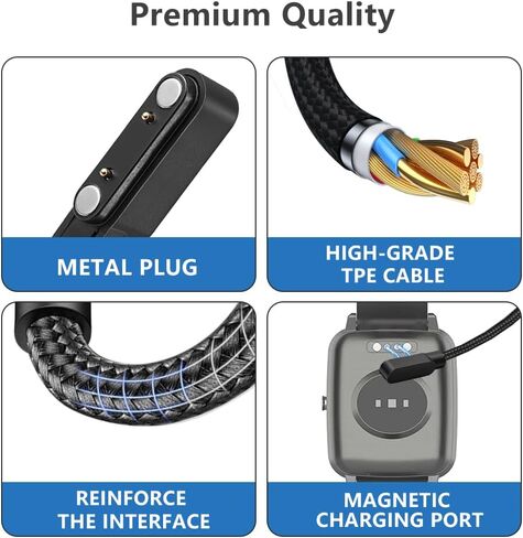 for Bark Smart Watch Charger, Magnetic Type-C Charging Cable Cord 1-Pack in Kuwait