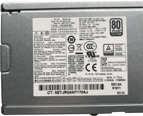 for ProDesk 600 G2 705 G2 800 G2 SFF 200W Power Supply PS-4201-1HA 796349-001 796419-001 901912-002 in Kuwait