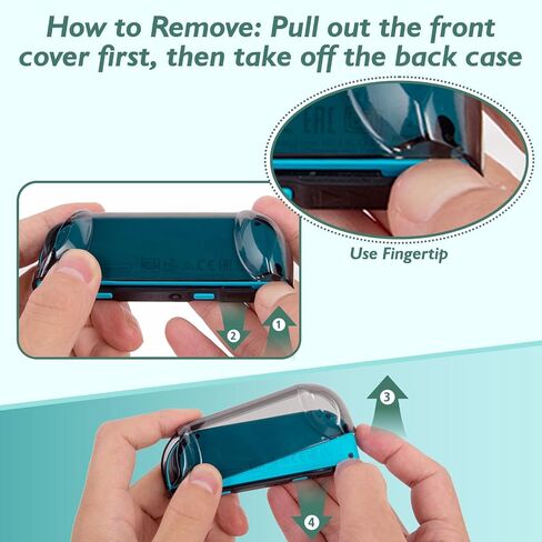 Dockable Case for Nintendo Switch - COMCOOL 3 in 1 Protective Cover Case for Nintendo Switch and Joy-Con Controller with Screen Protector and Thumb grips - Tea Green in Kuwait