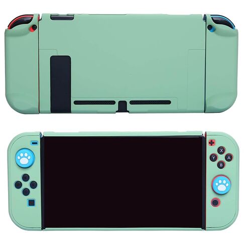 Dockable Case for Nintendo Switch - COMCOOL 3 in 1 Protective Cover Case for Nintendo Switch and Joy-Con Controller with Screen Protector and Thumb grips - Tea Green in Kuwait