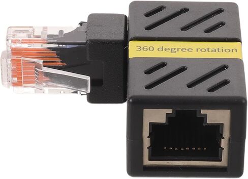 NUOBESTY Rj45 Ethernet Adapter 360 Rotatable 90 Degree Right Angle in Kuwait