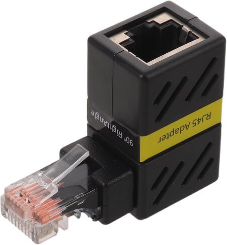 HOMSFOU Rj45 Ethernet Coupler 360 Degree Rotatable 90 Degree Right Angle in Kuwait