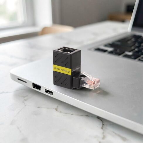 HOMSFOU Rj45 Ethernet Coupler 360 Degree Rotatable 90 Degree Right Angle in Kuwait