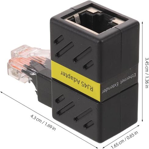 Rj45 Right Angle Ethernet Coupler 360° Rotatable Gigabit Adapter in Kuwait