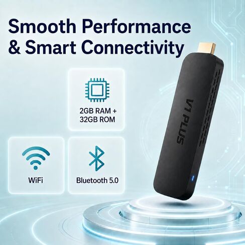 V1 Plus Portable Unit with Power Cord and User Guide, Compact Device, 2GB RAM 32GB ROM in Kuwait
