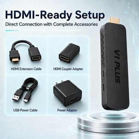 V1 Plus Portable Unit with Power Cord and User Guide, Compact Device, 2GB RAM 32GB ROM in Kuwait