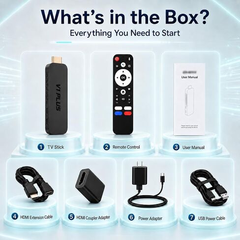 V1 Plus Portable Unit with Power Cord and User Guide, Compact Device, 2GB RAM 32GB ROM in Kuwait