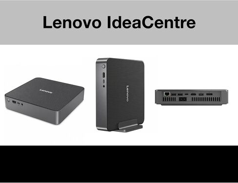 Lenovo IdeaCentre SDX126 Copilot + Mini Desktop (Qualcomm Snapdragon X X1-26-100, Qualcomm Adreno, 32GB LPDDR5X, 512GB SSD, WiFi 7, Bluetooth 5.4, 150W PSU, RJ-45, Win 11 Home) w/DKZ USB Port Expander in Kuwait