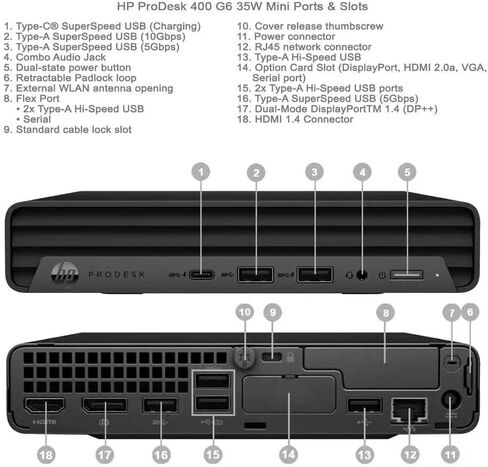 HP ProDesk 400 G6 Mini PC i5-10500T 16GB 256GB SSD Win11 Pro(Renewed) in Kuwait