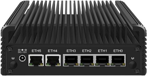 Micro Firewall Appliance/Fanless Mini PC Core i5-8250U with 6 *I226 2.5G LAN,NO RAM NO SSD,Wifi/Bluetooth/5G , 2*DDR3L M.2 NVMe 2280 PCle3.0 × 4,Desktop Computer 4K Triple Display support Home Office in Kuwait