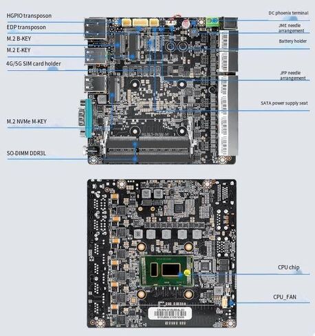 Micro Firewall Appliance/Fanless Mini PC Core i5-8250U with 6 *I226 2.5G LAN,NO RAM NO SSD,Wifi/Bluetooth/5G , 2*DDR3L M.2 NVMe 2280 PCle3.0 × 4,Desktop Computer 4K Triple Display support Home Office in Kuwait