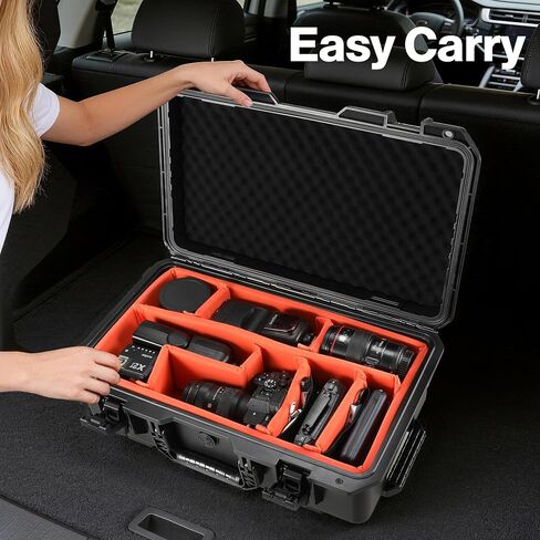 Camera Case 22.7" Waterproof Travel Rolling Drone Photo Kit Hard Case in Kuwait