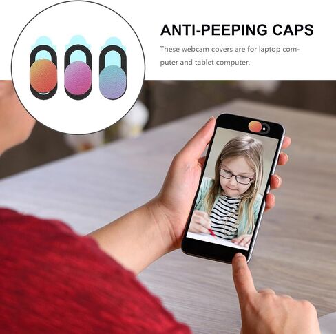 COHEALI 3pcs Webcam Privacy Covers for Laptop and Tablet Computer, Abs Material Protective Caps with Easy Storage, Does Not Affect Normal Equipment Use, Camera Lens Protector for Privacy in Kuwait