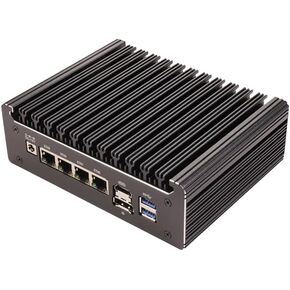 Small Form PC Office Home Business/Desktop Computer 6405U Processor NO RAM NO PCIE3.0x4 SSD,Fanless Mini PC with Quad 2.5G LAN ,Support 4K Triple Display/HDMI+DP+Type-C/2 SATA3.0/WiFi/5G/SIM card slot in Saudi Arabia