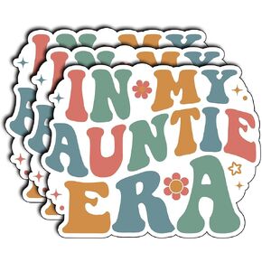 (3Pcs) in My Auntie Era Sticker Vinyl Decal for Laptop Water Bottle Scrapbook Notebook Phone Tumbler Tablet Planner Gifts for Aunt Auntie Women Family Appreciation Fun Present Decorative (3x2.4) in Kuwait