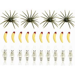 Soft Fishing Lure Kit Bass Trout, 24Pcs Sea Urchin Worm Shrimp Baits in Saudi Arabia