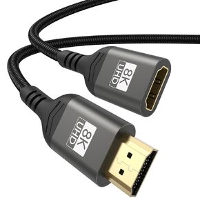 كابل موسع HDMI 8K 4K بطول 6.6FT HDMI تمديد 2.1، ذكر إلى أنثى in Kuwait