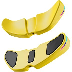 HornsX1 Right-Handed RGB Ergonomic Gliding Palm Rest for Mouse, Wrist Rest Pad, 3 RGB Lighting Modes, Reduce Wrist Pain, Anti-Fatigue, for Gaming/Office Work Casual Use - Yellow, 1 PCS in Saudi Arabia
