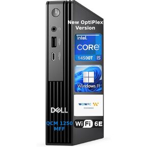 Customized Dell Pro Micro QCM1250 Mini Desktop, New OptiPlex AI PC for Business&Home, Intel i5-14500T, 16GB RAM 1TB SSD, Up to 64GB RAM 4TB SSD, Dual 4K Display Support, USB-C, Win11 Pro in Kuwait