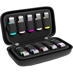 2 Pcs 20 Slots USB Flash Drive Case Dustproof Hard Drives Storage Holder Shockproof Nylon Eva Thumb Organizer in Kuwait