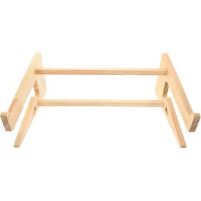Notebook Support Holder Wood Desktop Riser with Hollow Design Beige in Kuwait
