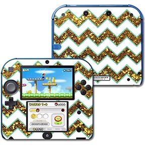 MightySkins Skin Compatible with Nintendo 2DS wrap Sticker Skins Glitter Chevron in Kuwait