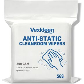 9" x 9" Anti-Static & Microfiber Wipes (50 Pcs, 200GSM) in Kuwait