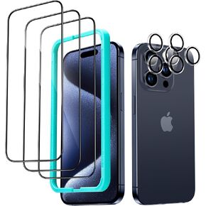 ESR 3+2 Pack for iPhone 15 Pro Screen Protector, Align Frame in Kuwait