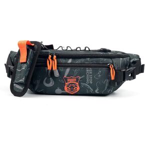 KINGDOM Fishing Waist Pack - Black Multifunctional Lure Tackle Storage Bag, Water-Resistant Lightweight Fly Fishing Vest Pack with Adjustable Belt for Fishing Accessories in Saudi Arabia