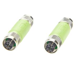 M12 X Code 8 Pin Cat5e Ethernet Connector 1000Mbps Female to Female Inline Coupler Gigabit Network Gender Changer(2PCS) in Kuwait