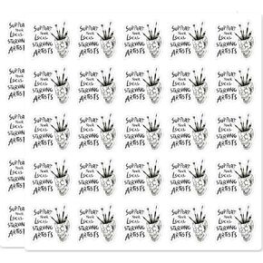 Support Your Local Starving Artists Skull Funny 50 Pack 1 Inch Stickers in Kuwait