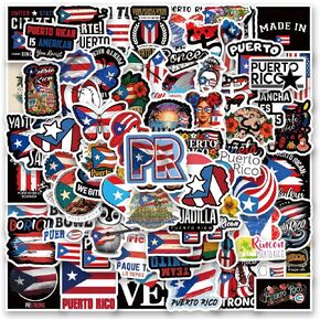 122PCS Puerto Rico Sticker Pack,Flag Graffiti Waterproof Vinyl Decals for Water Bottle Phone Scrapbooking Laptop Bike Skateboard Box Keyboard for Teens Kids Boys Girls Party Decorations(Puerto Ricos) in Kuwait
